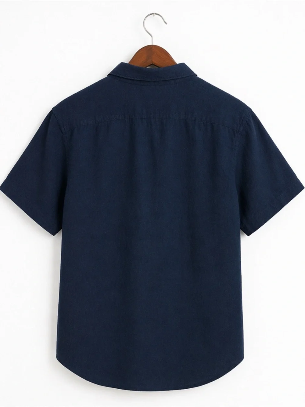 Original Penguin Navy Short-Sleeve Button-Down Shirt | Large - Picture 3 of 4